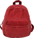Small Corduroy Backpack for Women and Men, Lightweight Casual Daypack with Storage Pockets for School, Work and Travel, Red In Australia - Darrahopens