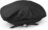 waterproof BBQ cover, round BBQ cover, Waterproof barbecue cover, portable cover, UV resistant cover, 90 x 55 x 27 cm, black In Australia - Darrahopens