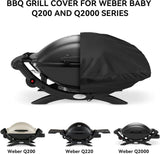 waterproof BBQ cover, round BBQ cover, Waterproof barbecue cover, portable cover, UV resistant cover, 90 x 55 x 27 cm, black In Australia - Darrahopens