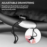 waterproof BBQ cover, round BBQ cover, Waterproof barbecue cover, portable cover, UV resistant cover, 90 x 55 x 27 cm, black In Australia - Darrahopens