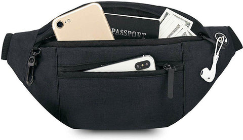 Outdoor Sport Waist Bag, Multifunctional Leisure Travel Crossbody Chest Bag, Waterproof Fitness Running Phone Storage Bag, Black In Australia - Darrahopens