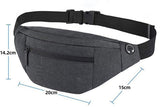 Outdoor Sport Waist Bag, Multifunctional Leisure Travel Crossbody Chest Bag, Waterproof Fitness Running Phone Storage Bag, Black