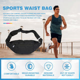 Outdoor Sport Waist Bag, Multifunctional Leisure Travel Crossbody Chest Bag, Waterproof Fitness Running Phone Storage Bag, Black