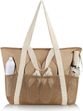 Women's Beach Bag, Beach Bag for the Whole Family, Waterproof Mesh Beach Bag, Fashionable and Versatile Bag for Beach, XXL Brown In Australia - Darrahopens