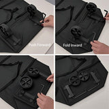Foldable shopping cart, portable hand pull cart, 2-in-1 wheeled shopping cart, waterproof Oxford bag, supermarket shopping cart, black In Australia - Darrahopens