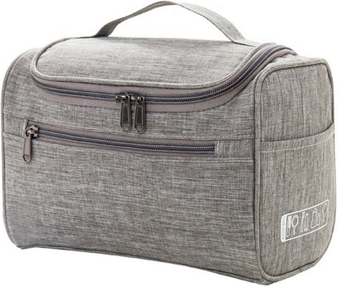 Toiletry Bag with Hanging Hook, Womens Cosmetic Organizer with Multiple Compartments for Makeup, Toiletries and Travel Essentials, Grey In Australia - Darrahopens