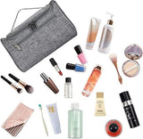 Toiletry Bag with Hanging Hook, Womens Cosmetic Organizer with Multiple Compartments for Makeup, Toiletries and Travel Essentials, Grey In Australia - Darrahopens