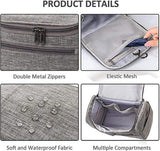 Toiletry Bag with Hanging Hook, Womens Cosmetic Organizer with Multiple Compartments for Makeup, Toiletries and Travel Essentials, Grey In Australia - Darrahopens