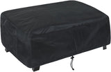 Universal Flat Top Griddle Cover Black, Drawstring Secure Fit Outdoor BBQ Griddle Dust Protector, UV & Weather Resistant, 57 x 48 x 23 cm