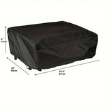Universal Flat Top Griddle Cover Black, Drawstring Secure Fit Outdoor BBQ Griddle Dust Protector, UV & Weather Resistant, 57 x 48 x 23 cm
