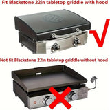 Universal Flat Top Griddle Cover Black, Drawstring Secure Fit Outdoor BBQ Griddle Dust Protector, UV & Weather Resistant, 57 x 48 x 23 cm