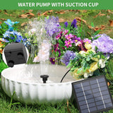 Solar‑Powered Bird Bath Fountain Pump, 6 Spray Nozzles, 3 m Long Power Cord, 11CM Solar Panel for Outdoor Pond & Garden Decoration In Australia - Darrahopens