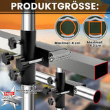 Adjustable Metal Balcony Parasol Bracket, Sturdy Clamp‑on Umbrella Holder for Ø23‑38 mm Poles, Space‑Saving Mount for Balcony Railing, Patio In Australia - Darrahopens