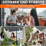 Adjustable Metal Balcony Parasol Bracket, Sturdy Clamp‑on Umbrella Holder for Ø23‑38 mm Poles, Space‑Saving Mount for Balcony Railing, Patio In Australia - Darrahopens