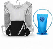 Womens Hydration Running Vest with Reflective Stripes, Breathable Backpack with 2 L Water Bladder and Safety Whistle, Dark Grey and Black In Australia - Darrahopens