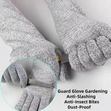 Women's Garden Gloves, Long Garden Gloves, Garden Tools, Level 5 Cut, Breathable Garden Gloves, Resistant Gloves for Gardening, 50CM, Grey In Australia - Darrahopens