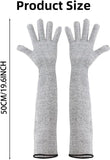 Women's Garden Gloves, Long Garden Gloves, Garden Tools, Level 5 Cut, Breathable Garden Gloves, Resistant Gloves for Gardening, 50CM, Grey In Australia - Darrahopens