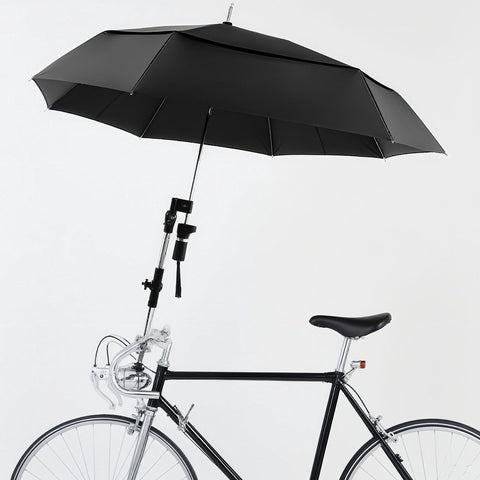 Bicycle Umbrella, Foldable offset umbrella, Double umbrella, for sunny or rainy days, With umbrella holder, for bicycles, Black In Australia - Darrahopens