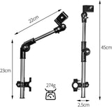 Bicycle Umbrella, Foldable offset umbrella, Double umbrella, for sunny or rainy days, With umbrella holder, for bicycles, Black