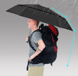 Bicycle Umbrella, Foldable offset umbrella, Double umbrella, for sunny or rainy days, With umbrella holder, for bicycles, Black