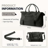 Small Sports Bag, Girl's Sports Bag, Waterproof Weekend Bag for Women, Men's Sports Bag, Overnight Bag with Shopping Bag, 55 x 18 x 27 cm In Australia - Darrahopens