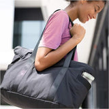 Women's Handbags, Women's Shopper Bag with Zipper, Large Shoulder Bag, Laptop Bag with Laptop Compartment, Women's Zipper Shopper, White