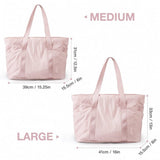 Women's Handbags, Women's Shopper Bag with Zipper, Large Shoulder Bag, Laptop Bag with Laptop Compartment, Women's Zipper Shopper, White