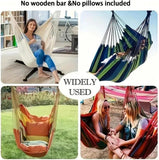 Hammock chair, outdoor hanging chair without stand, Swing chair, Extra large, Maximum 136 kg, Thick canvas hammock for student rooms, 130x100 cm