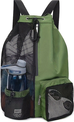 Drawstring Backpack, Beach Bag Backpack, Large Capacity Backpack with Wet Bag, Backpack for Swimming Surfing Travel Gym, Vegetable