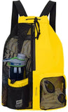 Drawstring Backpack, Beach Bag Backpack, Large Capacity Backpack with Wet Bag, Backpack for Swimming Surfing Travel Gym, Yellow In Australia - Darrahopens