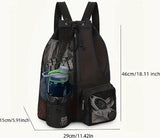 Drawstring Backpack, Beach Bag Backpack, Large Capacity Backpack with Wet Bag, Backpack for Swimming Surfing Travel Gym, Yellow