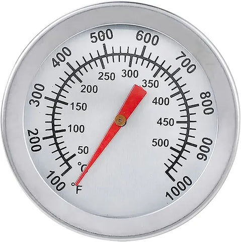 Stainless Steel Analogue BBQ Grill Thermometer with 5 cm Dial and 4 cm Probe for Smokers, Grills and Outdoor Cooking, Silver In Australia - Darrahopens