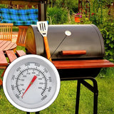 Stainless Steel Analogue BBQ Grill Thermometer with 5 cm Dial and 4 cm Probe for Smokers, Grills and Outdoor Cooking, Silver In Australia - Darrahopens