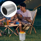 Portable Metal Tabletop Fire Pit with Ventilation Holes for Garden, Camping and Outdoor Warmth, Compact Personal Fireplace, Black In Australia - Darrahopens