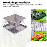 Foldable Stainless Steel Charcoal BBQ Grill with Carry Handle for Camping, Picnics, Beach Trips and Outdoor Cooking, 31 x 31 x 22 cm, Silver