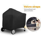 Waterproof Grill Cover with Velcro Straps Compatible with Weber Performer Premium and Deluxe 22 Inch Charcoal Grills, 124 x 65 x 101 cm