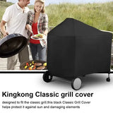 Waterproof Grill Cover with Velcro Straps Compatible with Weber Performer Premium and Deluxe 22 Inch Charcoal Grills, 124 x 65 x 101 cm