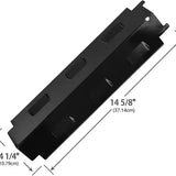 4 Pack Porcelain-Coated Steel Grill Heat Plates, Replacement Burner Covers for Char-Broil and Kenmore Gas Grills, Black, 37 x 11 cm