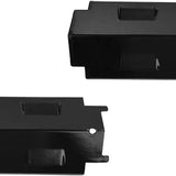 4 Pack Porcelain-Coated Steel Grill Heat Plates, Replacement Burner Covers for Char-Broil and Kenmore Gas Grills, Black, 37 x 11 cm