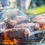 5 Pack Round Galvanised Iron BBQ Grill Grates with Wire Mesh for Camping, Outdoor Barbecue and Food Warming, Silver, 30 cm