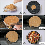 Stainless Steel Cold Smoke Generator Maze with Cleaning Brush for Meat, Fish, Cheese and BBQ Smokers, Silver, 20 x 18 x 5 cm