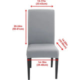 6 Pack Washable High Back Dining Chair Covers, Stretch Slipcovers for Kitchen and Dining Room Chairs, Light Grey, for Everyday Home Use In Australia - Darrahopens