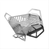 Portable Stainless Steel Mini BBQ Grill with Detachable Folding Design for Camping, Picnics, Beach and Backyard Cooking, Silver In Australia - Darrahopens