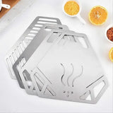 Portable Stainless Steel Mini BBQ Grill with Detachable Folding Design for Camping, Picnics, Beach and Backyard Cooking, Silver