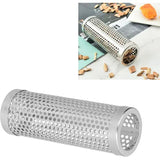 304 Stainless Steel Pellet Smoker Tube with Large Capacity Mesh for Hot and Cold Smoking on BBQ Grills, Silver, 15 x 5 cm In Australia - Darrahopens