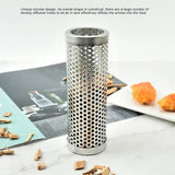 304 Stainless Steel Pellet Smoker Tube with Large Capacity Mesh for Hot and Cold Smoking on BBQ Grills, Silver, 15 x 5 cm