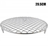 Round Stainless Steel Grill Grate Cooling Rack for BBQ Baking Smoking Drying, for Camping, Picnics and Outdoor Cooking, Silver, 29.5 cm