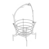 Compact Campfire Grill Iron Foldable Wood Burning Fire Pit Stand With Kettle Hook for Camping Hiking Backpacking Silver
