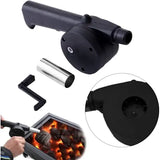 BBQ Grill Fan Hand Crank Charcoal Fire Blower Plastic Body Metal Air Outlet for Outdoor Grilling Camping Fireplace