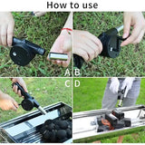 BBQ Grill Fan Hand Crank Charcoal Fire Blower Plastic Body Metal Air Outlet for Outdoor Grilling Camping Fireplace